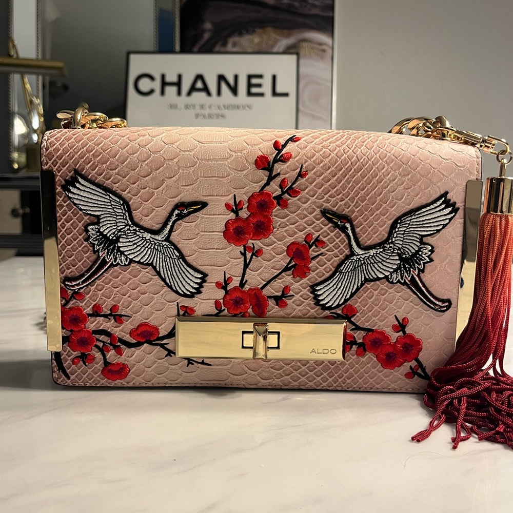 Aldo Limited Edition Faux Snake Embroidered Purse